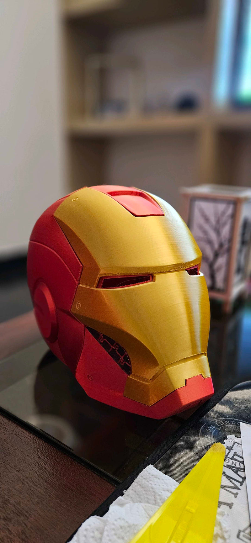 Iron Man Helmet – 3D Baskı Dekoratif & Cosplay Kask | Marvel Esinli Koleksiyon Ürünü
