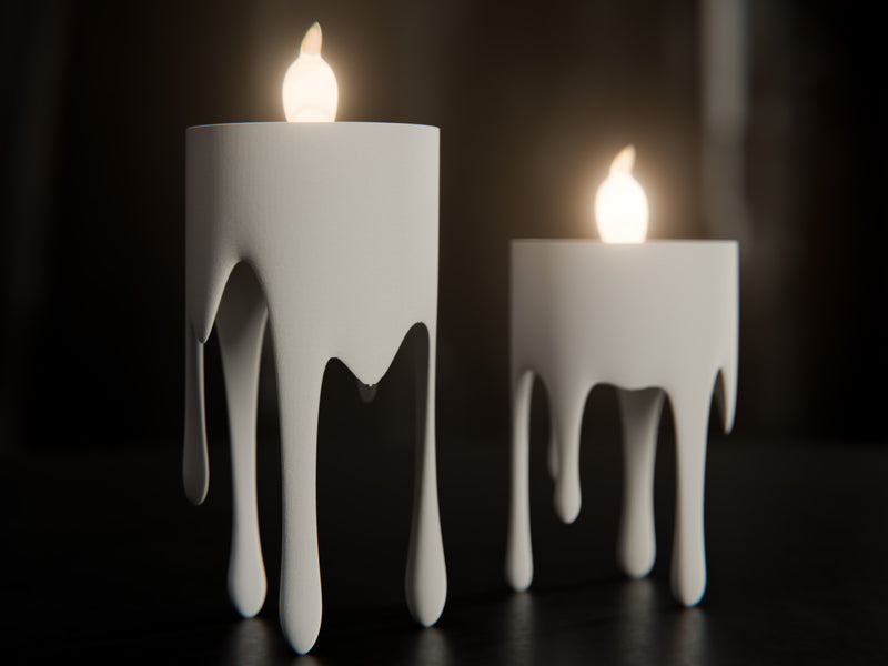 Yüzen Damlayan Mum – LED Tealight Tutucu (Cadılar Bayramı Temalı) (2’li Set)