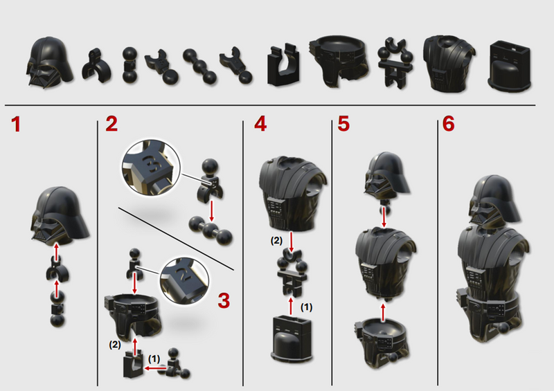 Dummy 13 X Darth Vader | Koleksiyonluk 3D Baskı Figür