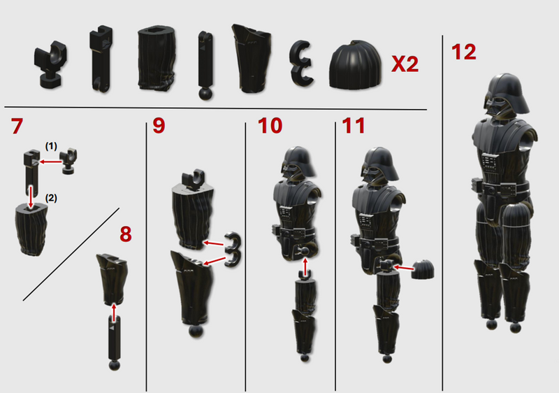 Dummy 13 X Darth Vader | Koleksiyonluk 3D Baskı Figür