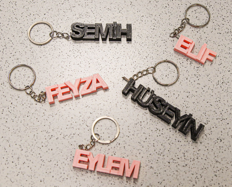 Kişiye Özel İsim Yazılı Anahtarlık