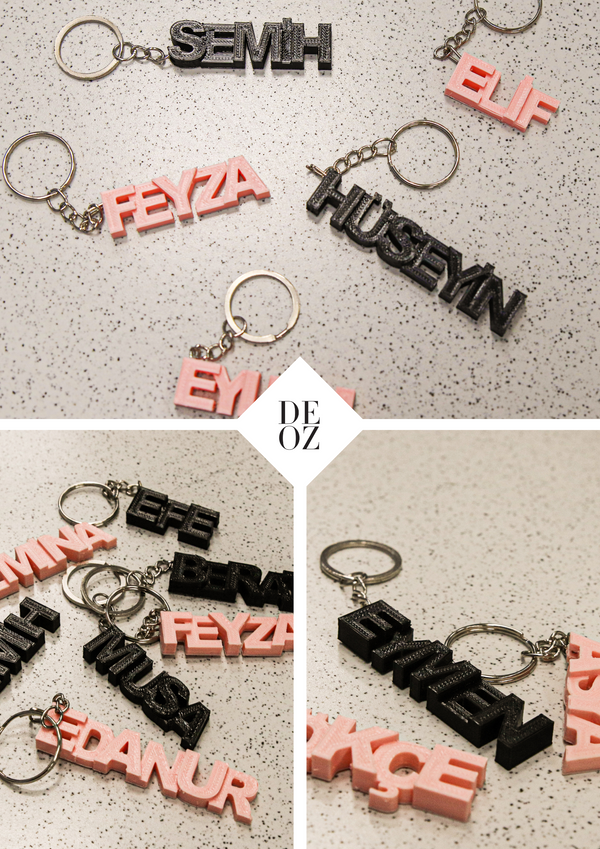 Kişiye Özel İsim Yazılı Anahtarlık