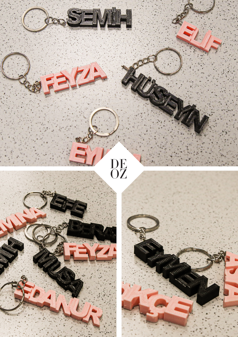 Kişiye Özel İsim Yazılı Anahtarlık