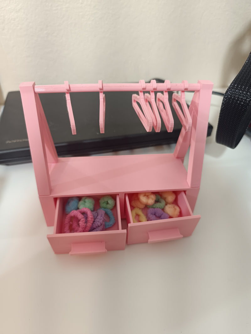 ZarifÇekmece – Çok Amaçlı Askılı & Çekmeceli Takı Standı (Küpe, Yüzük, Kolye)