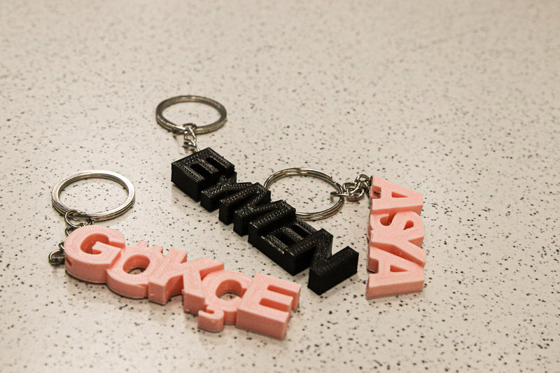 Kişiye Özel İsim Yazılı Anahtarlık