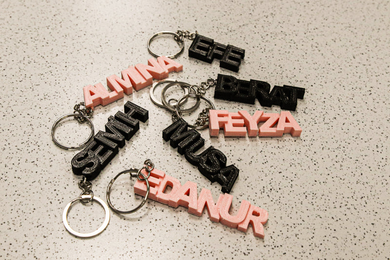 Kişiye Özel İsim Yazılı Anahtarlık