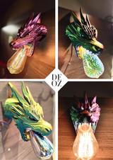 Ejderha Nefesi Duvar Lambası | Modern Dekoratif Aydınlatma | E27 Duy Uyumlu