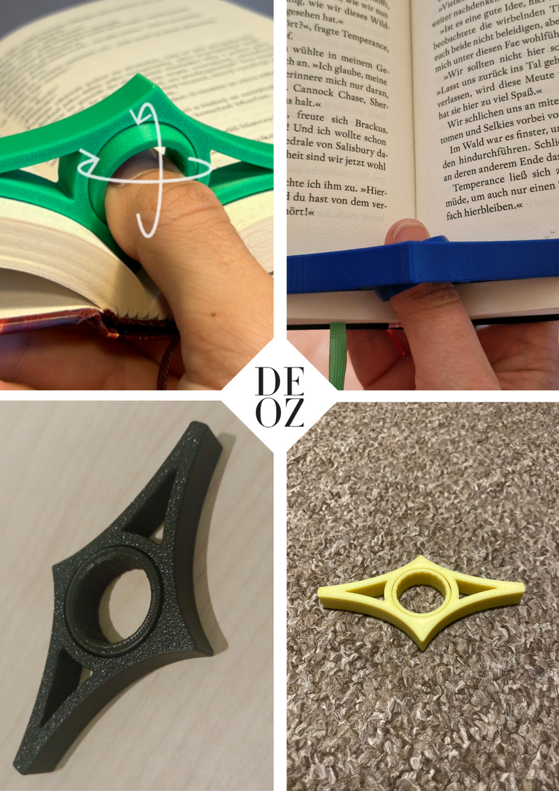 Kitap Okuma Sayfa Tutucu Aparat – Parmak Geçmeli Rahat Okuma Yardımcısı