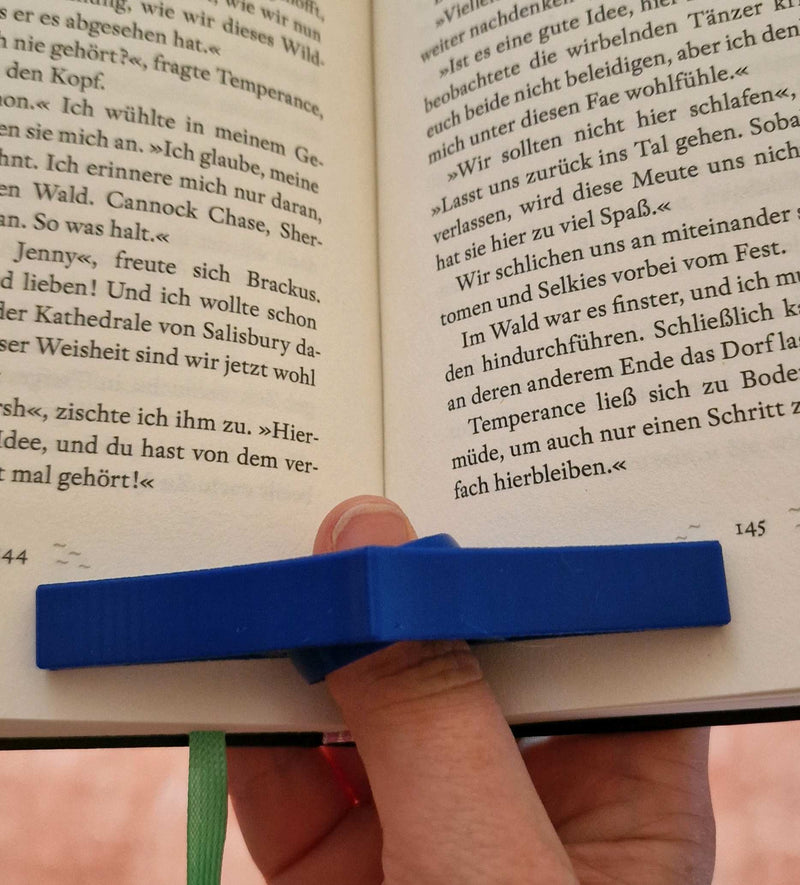 Kitap Okuma Sayfa Tutucu Aparat – Parmak Geçmeli Rahat Okuma Yardımcısı